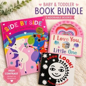 Baby & Toddler Board Book Bundle Peek A Boo High Contrast Unicorn Kids Books Set